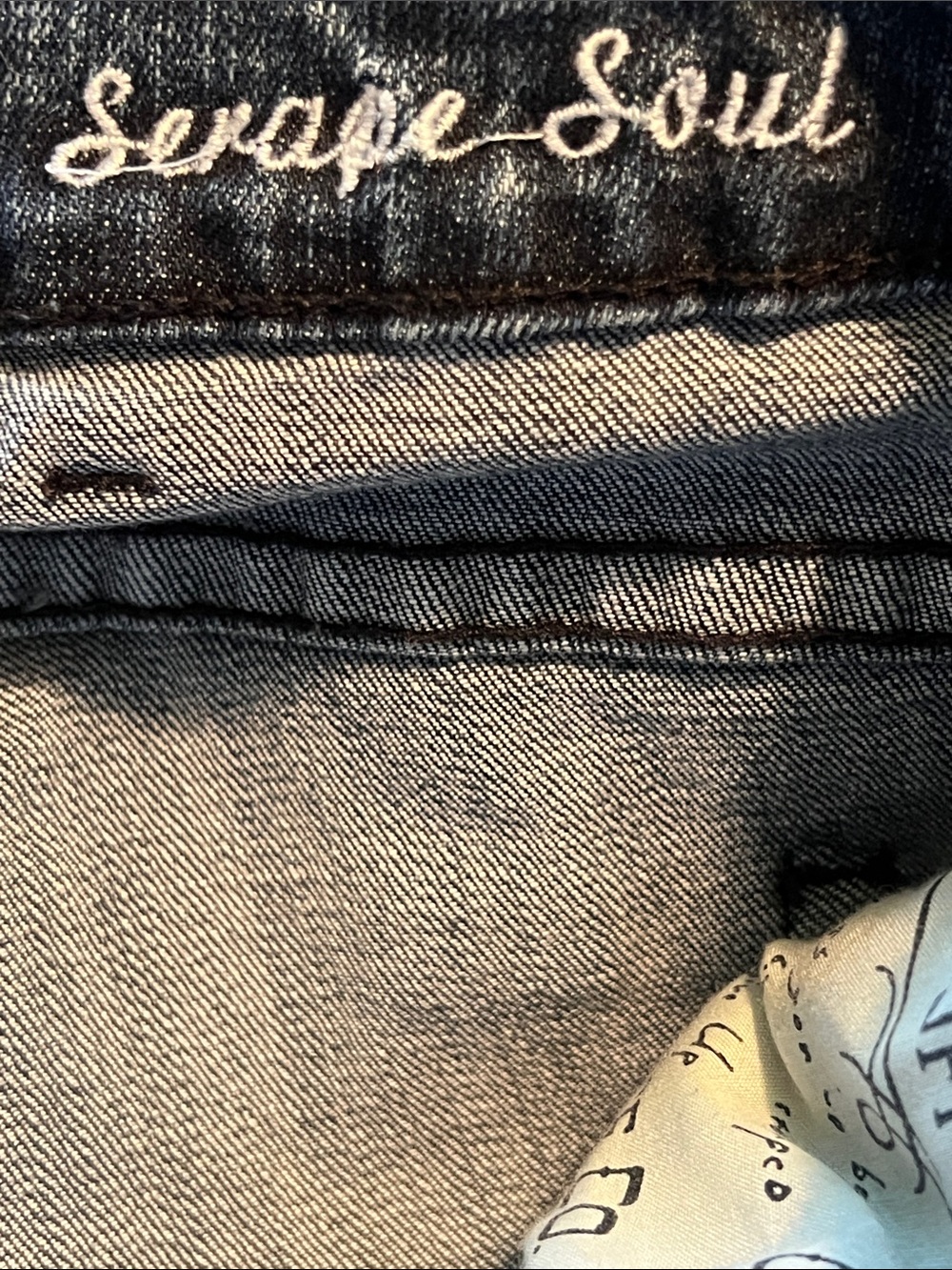 Cowgirl Tuff Serape Soul Dark Wash Straight Jeans Size 32X35 - Picture 8 of 14